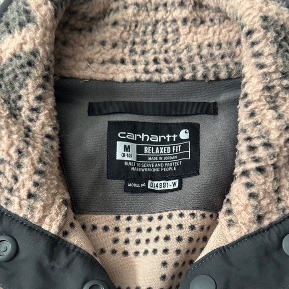 Carhartt Tan Geometric Fleece Pullover - Picture 2 of 3